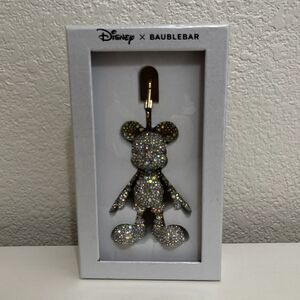 Disney x Baublebar Mickey Mouse Bag Purse Charm Crystal Iridescent Keychain NEW